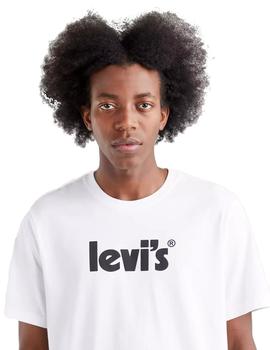 Camiseta Levis Relaxed fit Poster Hombre Blanco