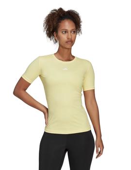 Camiseta Adidas Techfit Training Mujer Amarillo