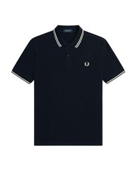 Polo Fred Perry Twin Tipped Hombre Marino