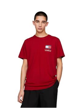 Camiseta Tommy Hilfiger Essential Flag Tee Hombre Roja