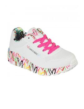 Zapatillas Skechers Uno Lite Lovely Luv Junior Blanco