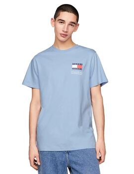 Camiseta Tommy Slim Essentials Hombre Azul