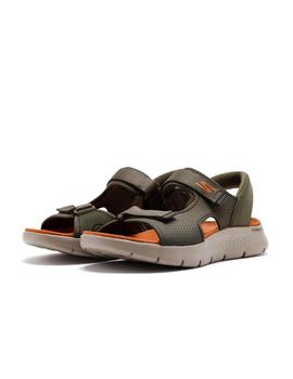 Sandalias Skechers Go Walk Flex Hombre Oliva