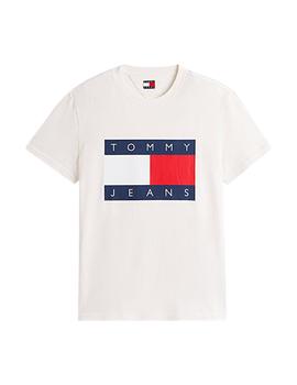 Camiseta Tommy Hilfiger Regular Big Flag Hombre Blanco