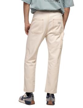 Panatalón  Vaquero Kaotiko Carpenter New Ivory Hombre Beige