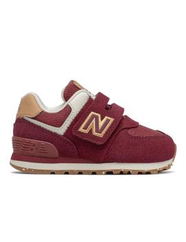 Zapatillas New Balance 574 Velcro Niño Granate