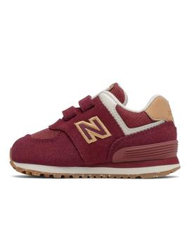 Zapatillas New Balance 574 Velcro Niño Granate