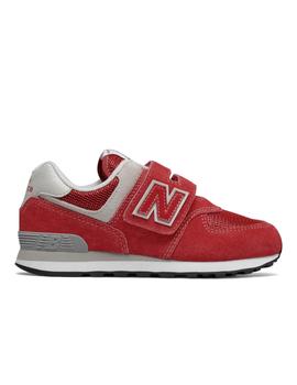 Zapatillas New Balance 574 Velcro Junior Rojo