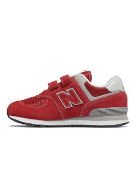 Zapatillas New Balance 574 Velcro Junior Rojo