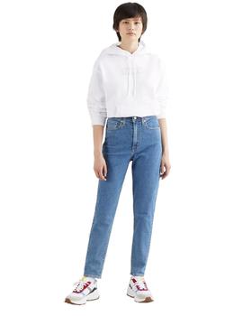 Pantalón Levis High Waisted Mom Mujer Azul