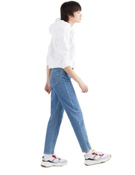 Pantalón Levis High Waisted Mom Mujer Azul