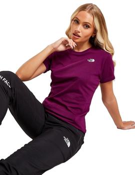 Camiseta The North Face Simple Dome Mujer Fucsia