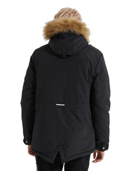 Parka Acolchada Con Capucha Ellesse Polter Hombre Negro