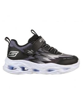 Zapatillas Skechers S Light Vortex Flash Zorent Junior Negro