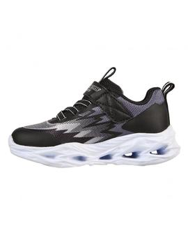 Zapatillas Skechers S Light Vortex Flash Zorent Junior Negro