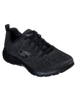 Zapatillas Skechers Flex appeal 3.0- high tides Mujer Negro