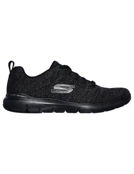 Zapatillas Skechers Flex appeal 3.0- high tides Mujer Negro