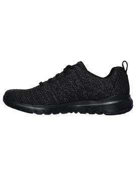 Zapatillas Skechers Flex appeal 3.0- high tides Mujer Negro