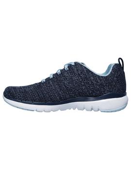 Zapatillas Skechers Flex Appeal 3.0-High Tides Mujer Azul