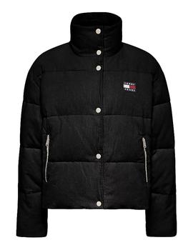 Cazadora Tommy Cord Puffa Jacket Mujer Negro