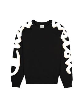 Sudadera Sin Capucha Croptop Crewneck Mujer Negro