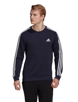 Sudadera Sin Capucha Adidas 3 Stripes Hombre Marino