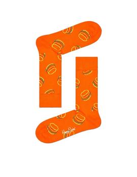 Calcetines Happy Socks Hamburguesas Unisex Naranja