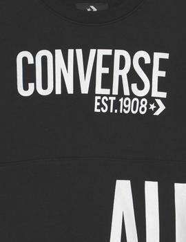 Sudadera Converse All Star Crew Niño Negro