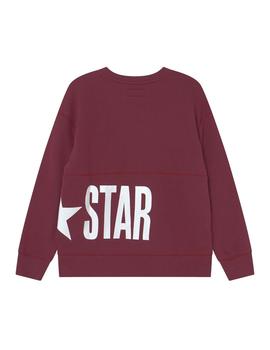 Sudadera Converse All Star Crew Niño Granate