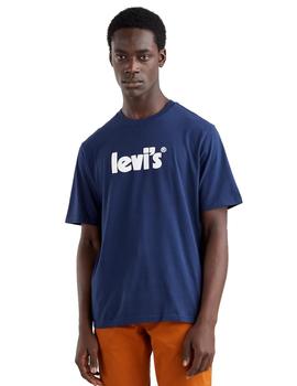 Camiseta Levis Relaxed Fit Poster Hombre Marino