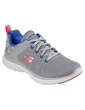 Zapatillas Skechers Flex Appeal 4.0 Elegant Ways Mujer Gris