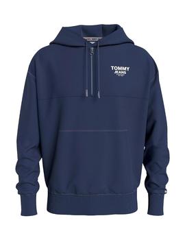 Sudadera Con Capucha Tommy Tape Hombre Marino