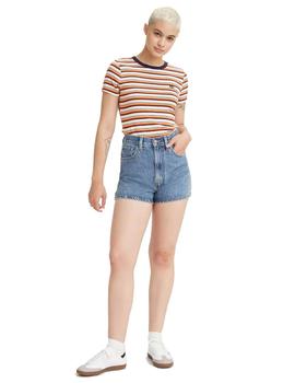 Pantalón Levis High Waisted Mom Mujer Azul