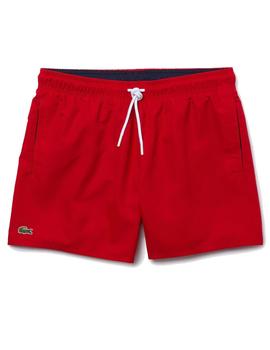 Bañador Lacoste Hombre Rojo