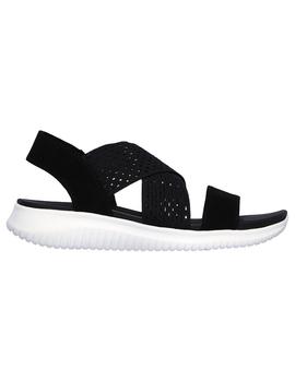 Sandalias Skechers Ultra Flex-Neon Star Mujer Negro