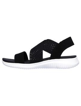 Sandalias Skechers Ultra Flex-Neon Star Mujer Negro