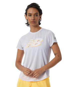 Camiseta New Balance Graphic Accelerate Mujer Blanco