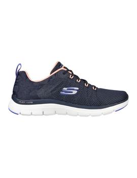 Zapatillas Skechers Flex Appeal 4.0 Elegant Ways Mujer Azul