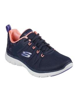 Zapatillas Skechers Flex Appeal 4.0 Elegant Ways Mujer Azul