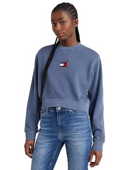 Sudadera Sin Capucha Tommy Timeless Box Mujer Azul