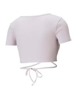 Camiseta Puma  Classics Ribbed Mujer Lila