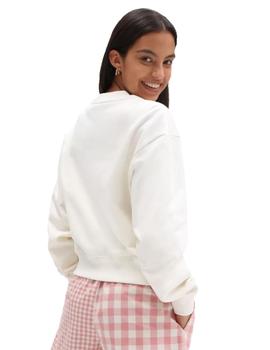 Sudadera Vans Mixed Up Ginghan Crop Mujer Blanco