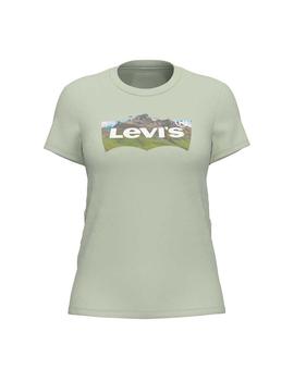 Camiseta Levis Summer Mountain Mujer Verde