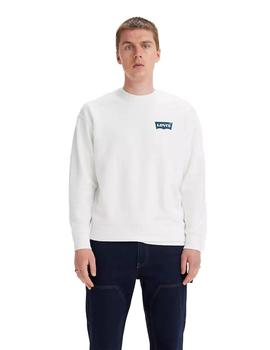 Sudadera Sin Capucha Levis Relaxed Graphic Hombre Blanco