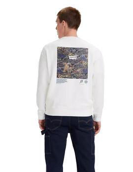 Sudadera Sin Capucha Levis Relaxed Graphic Hombre Blanco