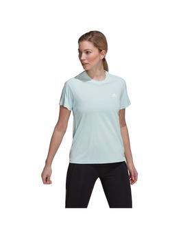 Camiseta Adidas Run It Mujer Turquesa