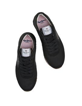 Zapatillas Pepe Jeans London Sequins Mujer Negro