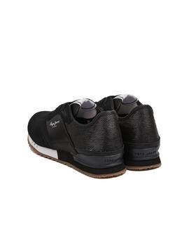 Zapatillas Pepe Jeans London Sequins Mujer Negro