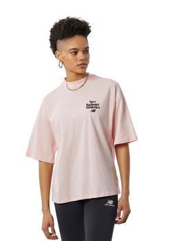 Camiseta New Balance  Athletics 70 Mujer Rosa