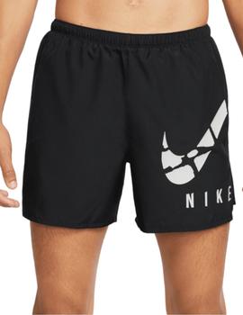 Pantalón Corto Nike 5' Brief-Lined Running Hombre Negro